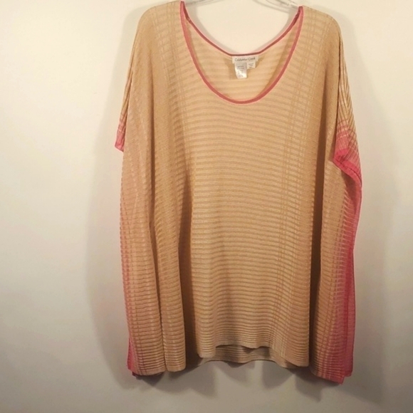Coldwater Creek Tan Poncho Shrug/Shawl with arms Size Medium/Large - Picture 1 of 13